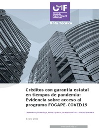 Créditos con garantía estatal en tiempos de pandemia: Evidencia sobre acceso al programa FOGAPE-COVID19
