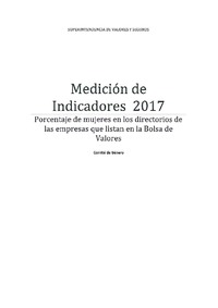 Medición de Indicadores Género 2017, Bolsa de Valores.