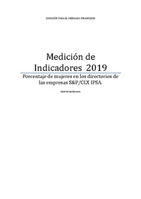 Medición de Indicadores Género 2019. IPSA.