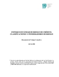 Enfoque Estándar de Riesgo de Crédito: Clasificaciones y Ponderadores de Riesgo