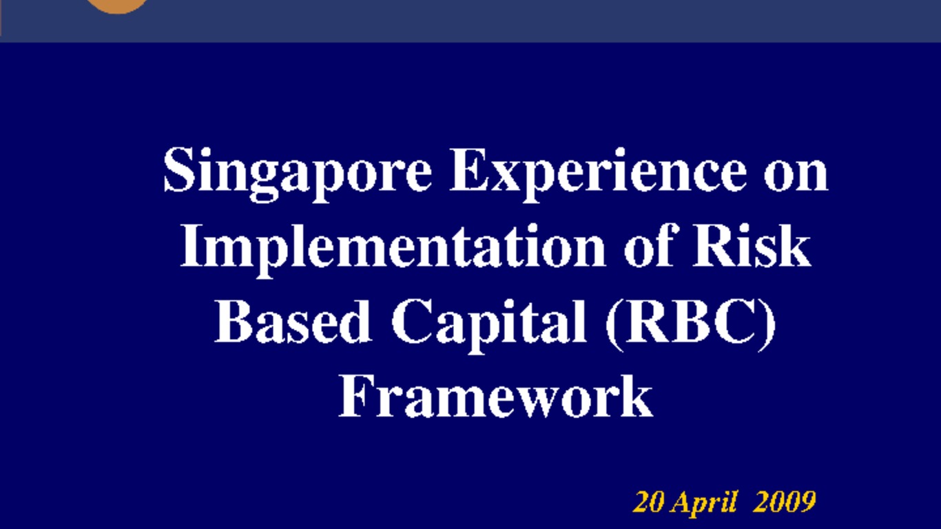 Seminario de la IAIS (Organización Internacional de Reguladores de Seguros), sobre la supervisión de solvencia en el mercado asegurador. Presentación de Khoo Kay Hwee: "Singapore Experience on Implementation of Risk Based Capital". 20 de abril de 2009.
