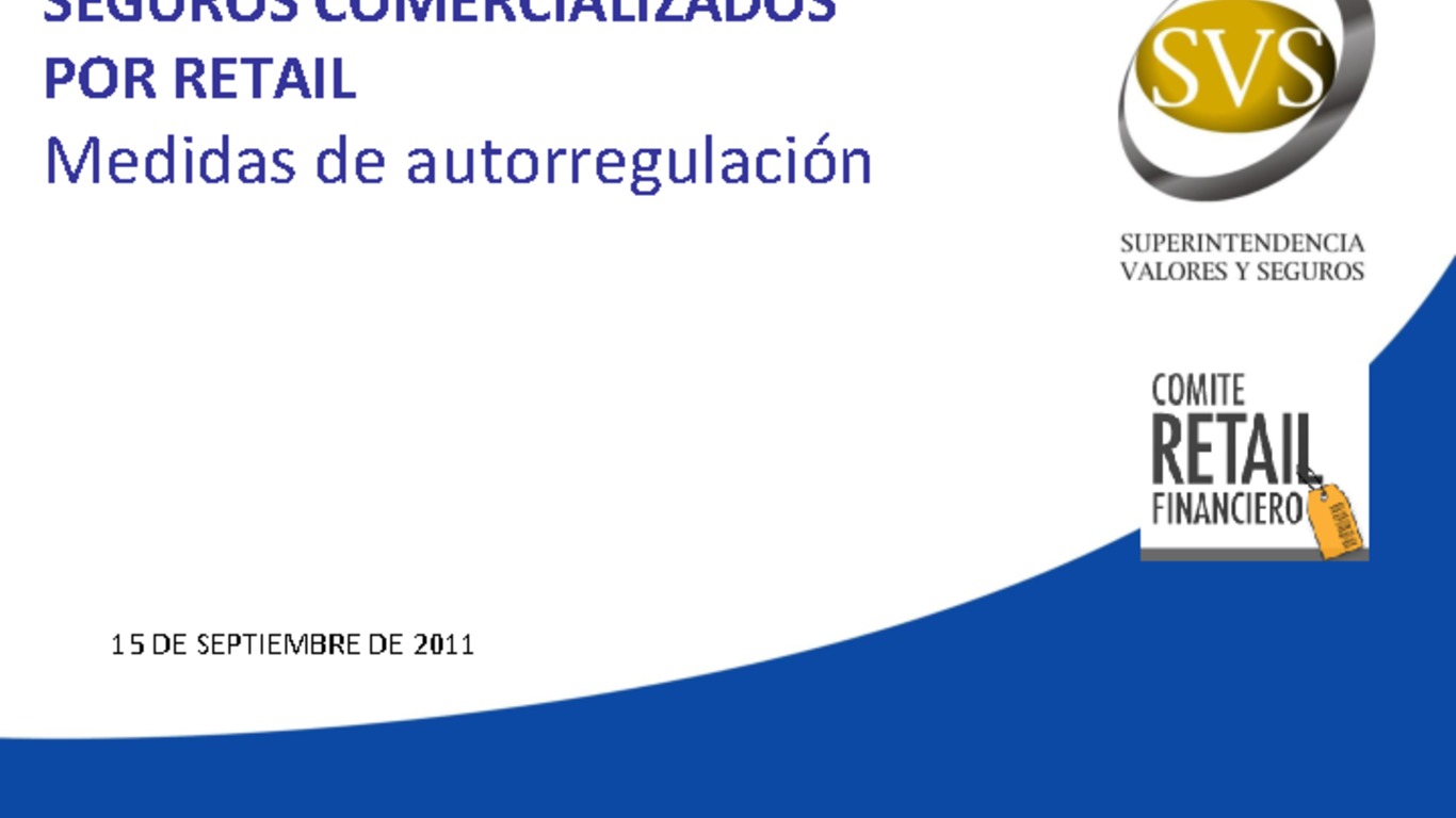 Seminario: Conferencia de Prensa Superintendente Fernando Coloma. "Seguros comercializados por retail, Medidas de autorregulación". 15 de septiembre de 2011.