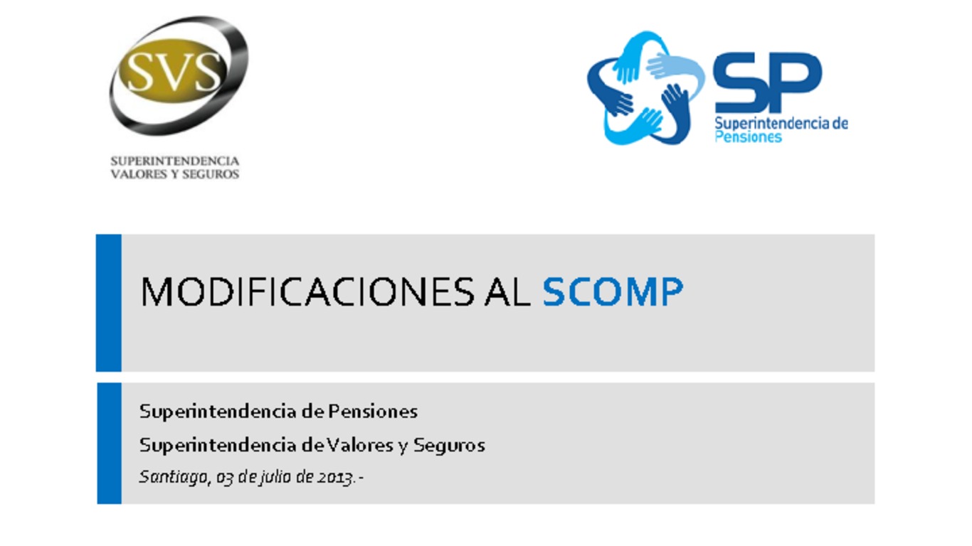 Conferencia de Prensa Superintendente Fernando Coloma. Modificaciones al SCOMP. 03 de Julio de 2013.