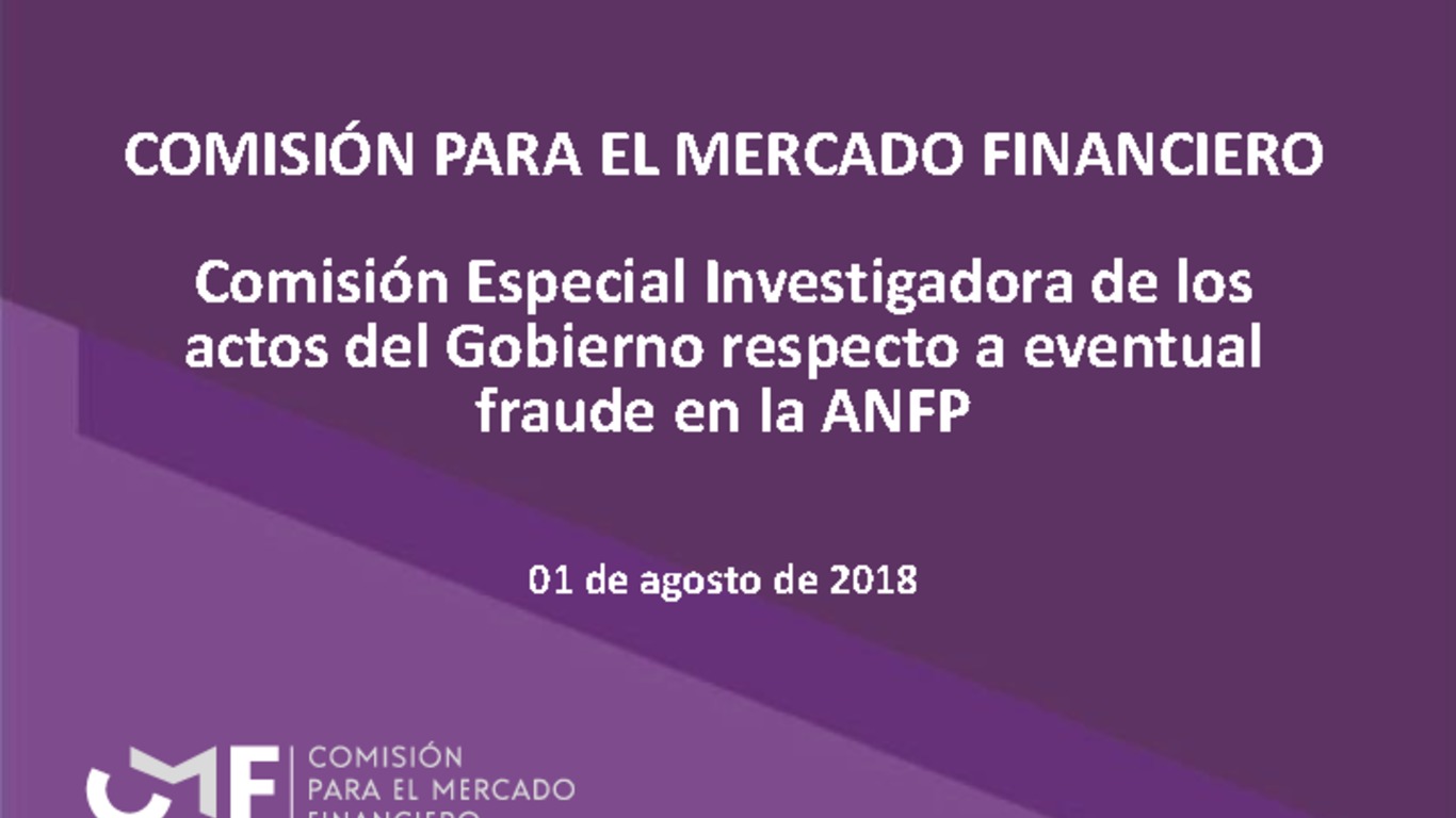Presentación "Comisión Especial Investigadora de los actos del Gobierno respecto a eventual fraude de la ANFP"