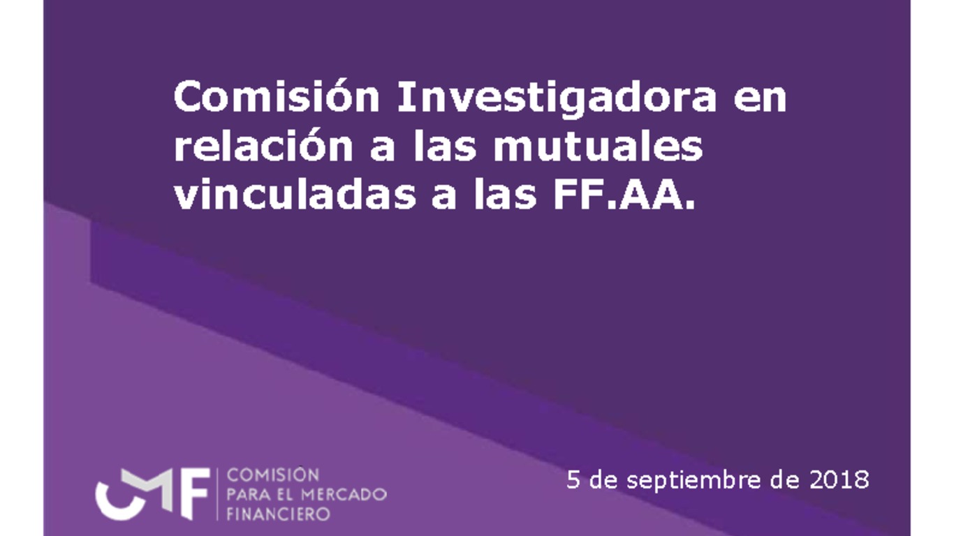 Presentación "Comisión Investigadora en relación a las mutuales vinculadas a las FF.AA." - Rosario Celedón