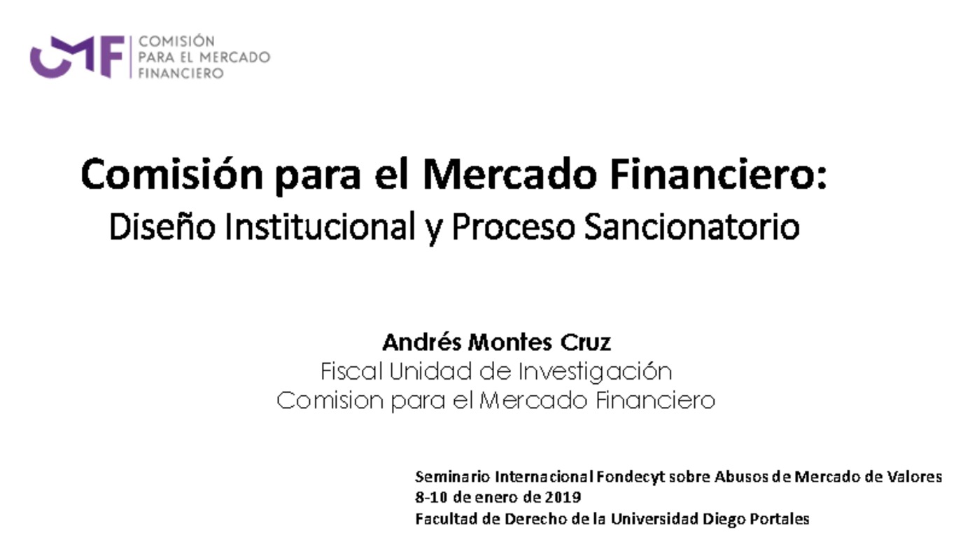 Presentación "Diseño Institucional y Proceso Sancionatorio" - Andrés Montés