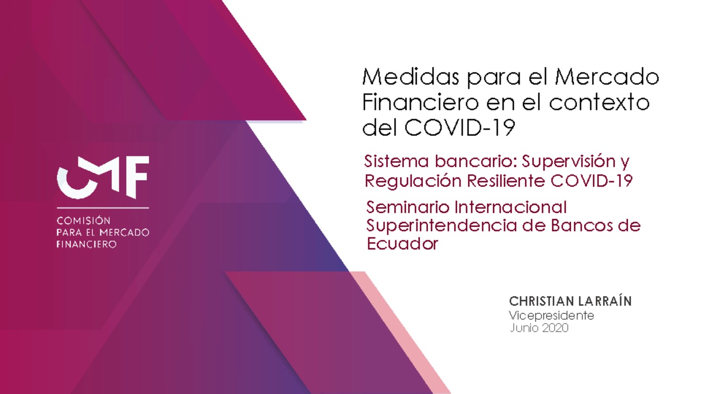 Presentación "Medidas para el Mercado Financiero en el contexto del COVID-19" - Christian Larraín