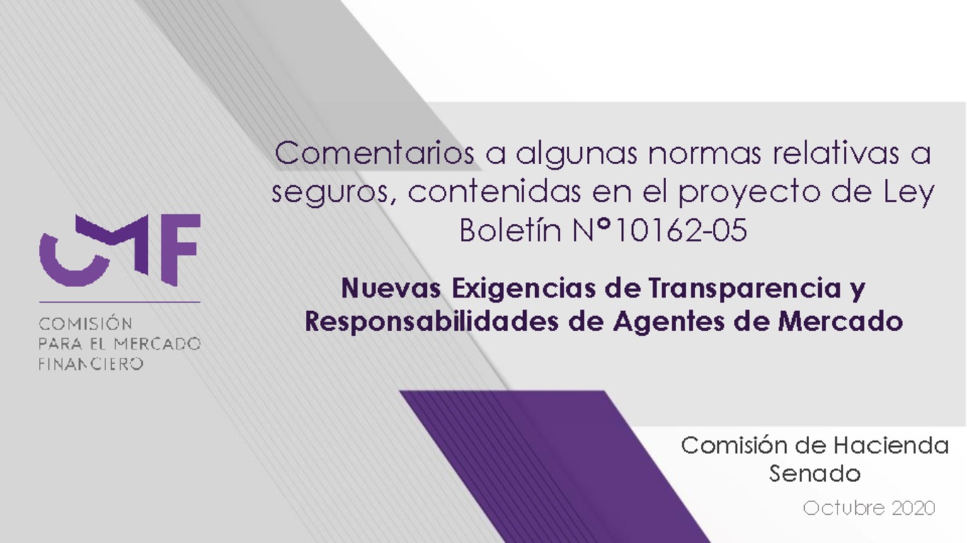 Presentación "Nuevas Exigencias de Transparencia y Responsabilidades de Agentes de Mercado"