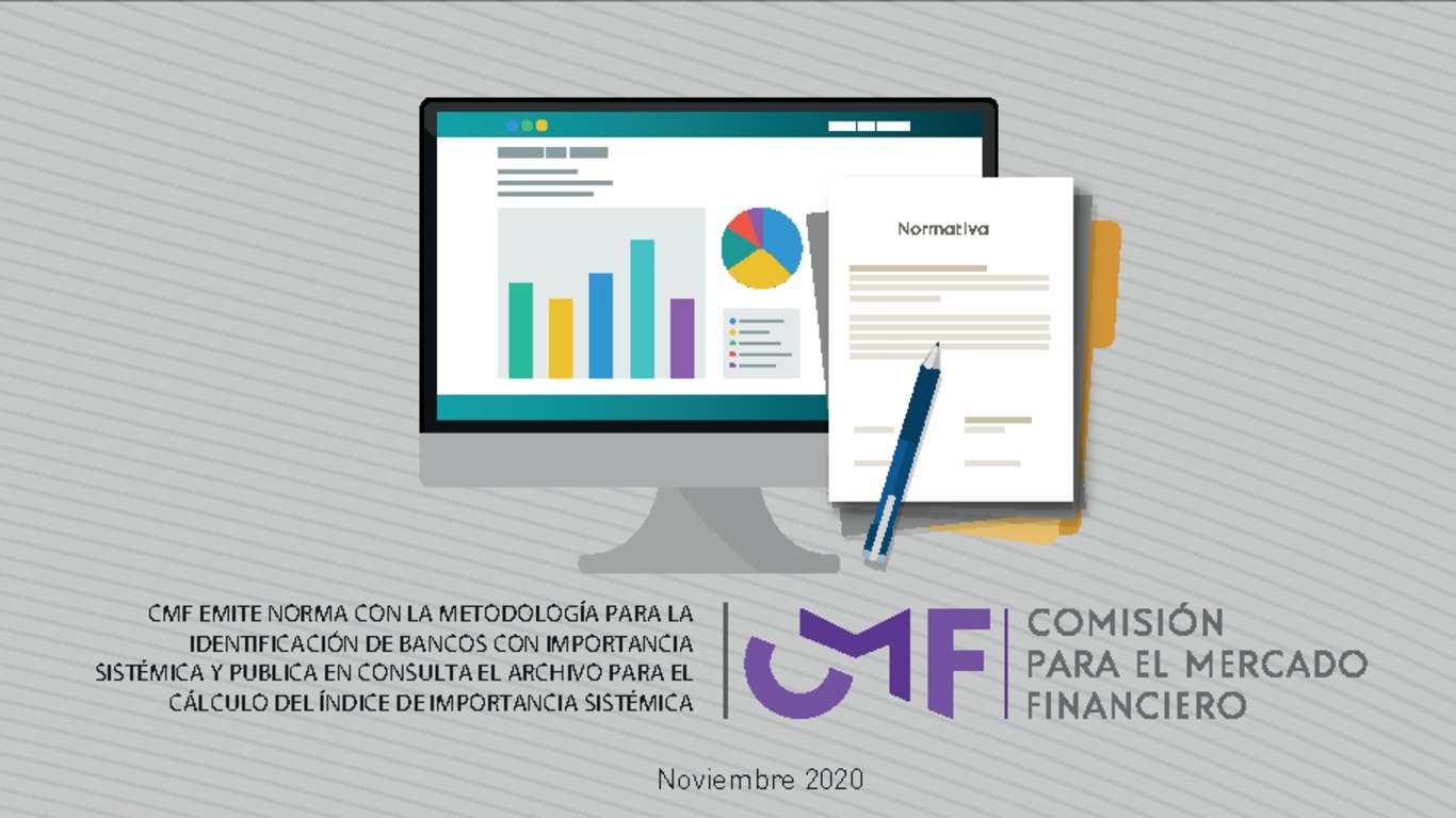 Presentación "CMF emite norma con la metodología para la identificación de Bancos con importancia sistémica y publica en consulta el archivo para el cálculo del índice de importancia sistémica"
