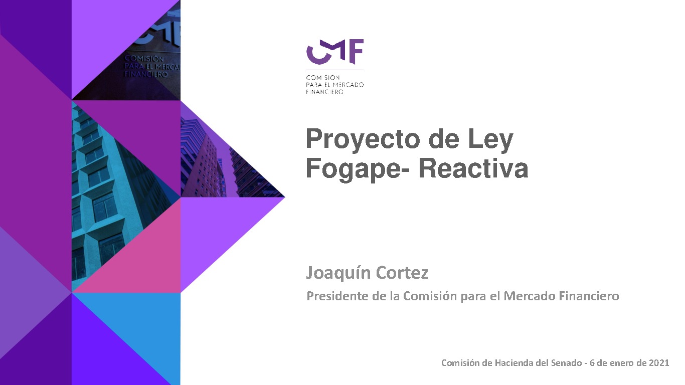 Presentación: Proyecto de Ley Fogape Reactiva - Joaquín Cortez Huerta
