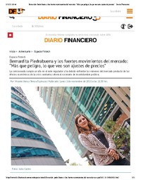 Bernardita Piedrabuena y los fuertes movimientos del mercado - Diario Financiero (01/11/2021)