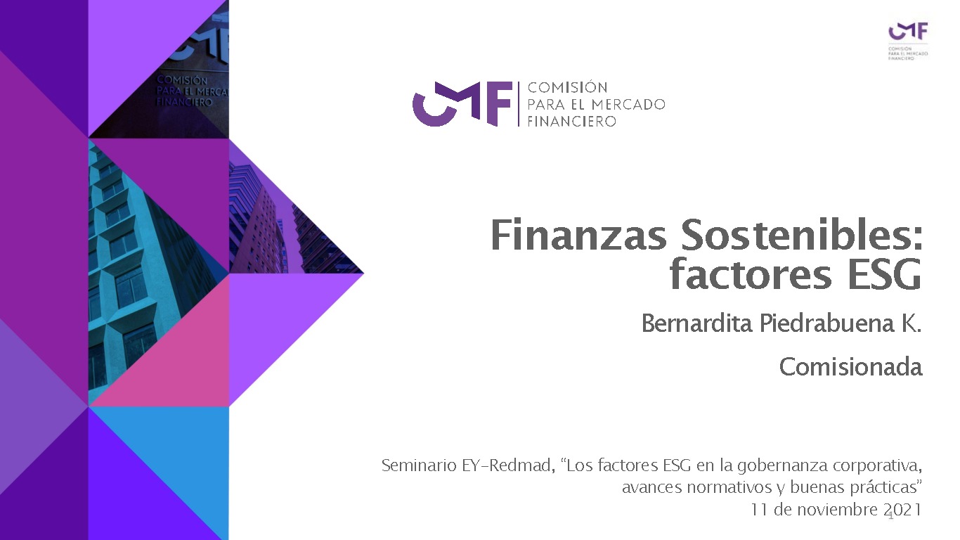Finanzas Sostenibles: factores ESG - Bernardita Piedrabuena K.
