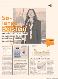 "Solange Berstein: Cómo la CMF ha ajustado su monitoreo de la volatilidad y el riesgo geopolítico"