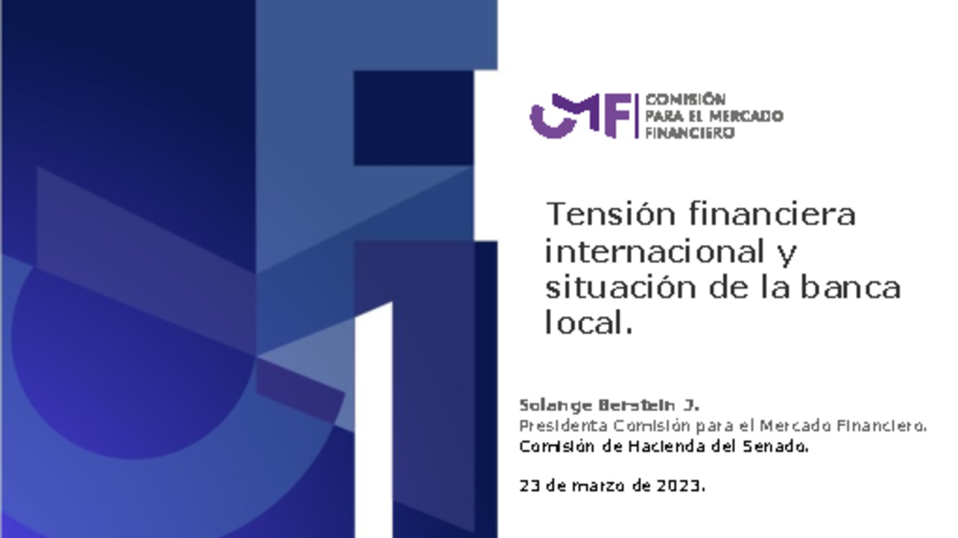 Presentación "Tensión financiera internacional y situación de la banca local"