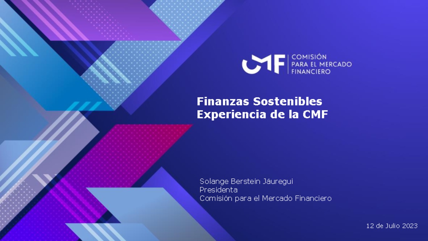 Finanzas Sostenibles Experiencia de la CMF