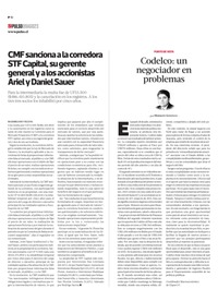 CMF sanciona a la corredora STF Capital, su gerente general y a los accionistas Ariel y Daniel Sauer