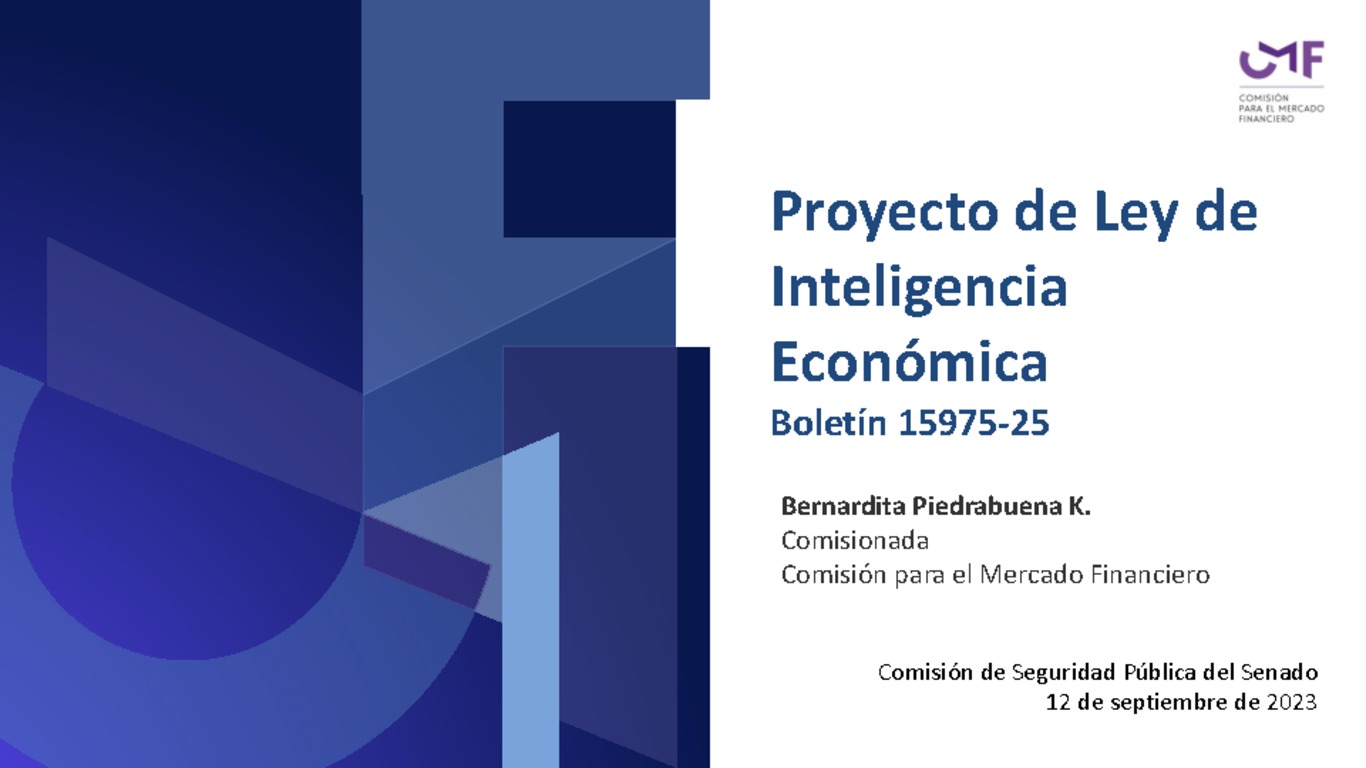Proyecto de Ley de Inteligencia Económica Boletín 15975-25