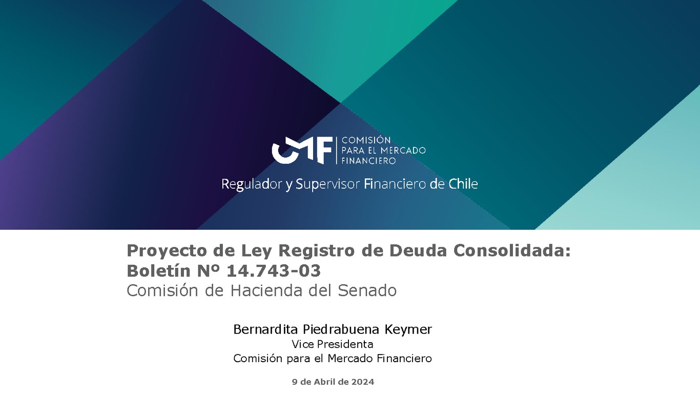 Proyecto de Ley Registro de Deuda Consolidada: Boletín Nº 14.743-03