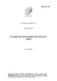 Documentos de Trabajo: El Mercado Secundario de Deuda en Chile. Vicente Lazen