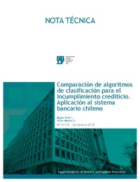 Comparación de algoritmos de clasificación para el incumplimiento crediticio. Aplicación al sistema bancario chileno