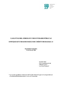 Garantías del Soberano en enfoque estándar de riesgo de crédito - Documento Consultivo