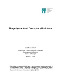 Riesgo Operacional: Conceptos y Mediciones