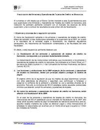 Objetivos y alcances de la regulación de emisores y operadores de tarjetas de crédito no bancarios 2007