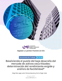 Documento de Trabajo Nº 01/23: Resolviendo el puzzle del bajo desarollo del mercado de activos securitizados: determinación del rendimiento exigido y análisis de factibilidad