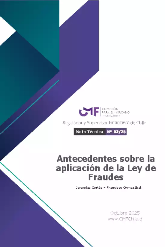 Antecedentes sobre la  aplicación de la Ley de Fraudes