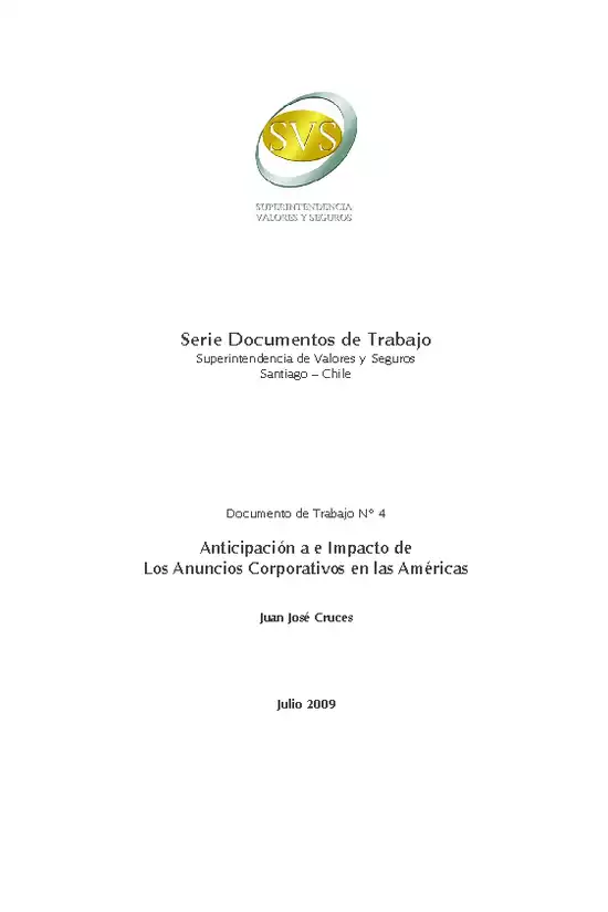 Documento N° 4- Anticipación a e Impacto de Los Anuncios Corporativos en las Américas. Juan José Cruces