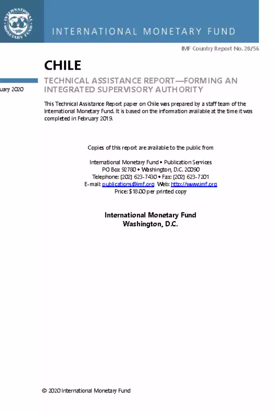 “International Monetary Fund: Forming an Integrated Supervisory Authority” Febrero 2020