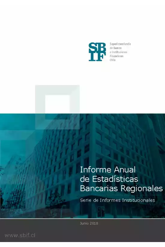 Informe Anual de Estadísticas Bancarias Regionales - Junio 2018