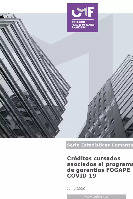 Créditos cursados asociados al programa de garantías FOGAPE COVID19