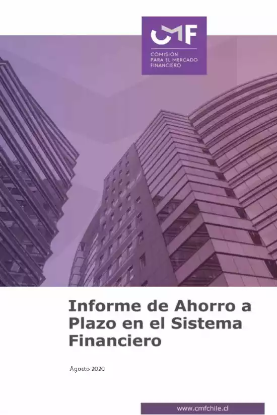 Informe de Ahorro a Plazo en el Sistema Financiero 2020