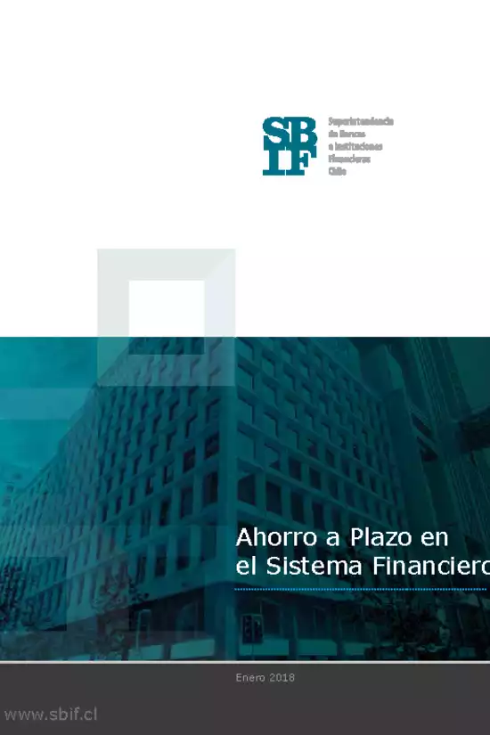 Ahorro a Plazo en el Sistema Financiero 2018