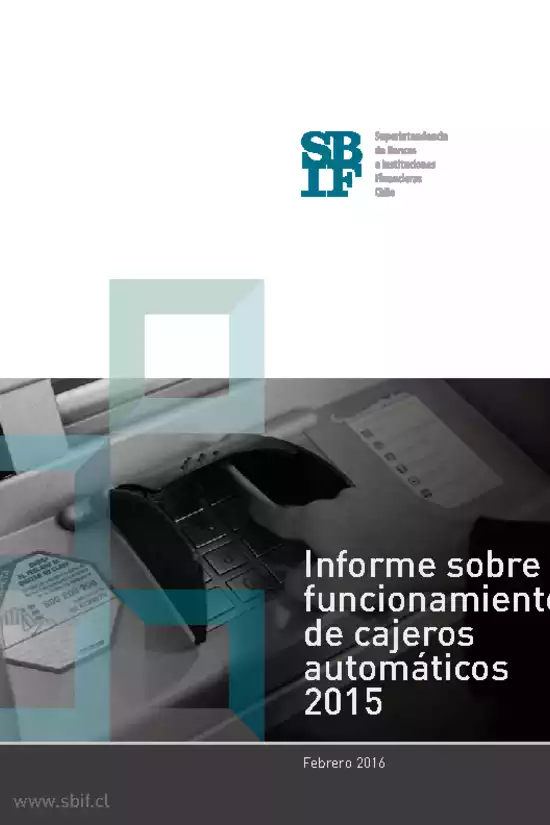 Informe sobre Funcionamiento de Cajeros Automáticos 2015