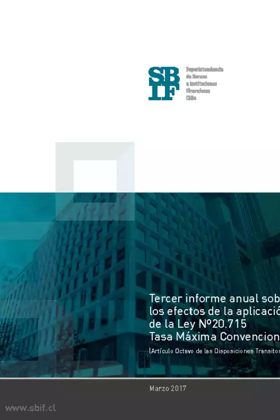 Tercer informe anual sobre los efectos de la aplicación de la Ley N° 20.715 Tercer informe anual sobre los efectos de la aplicación de la Ley N° 20.715 - Año 2017
