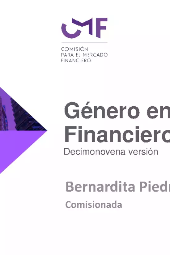 Presentación "Género en el Sistema Financiero" 2020