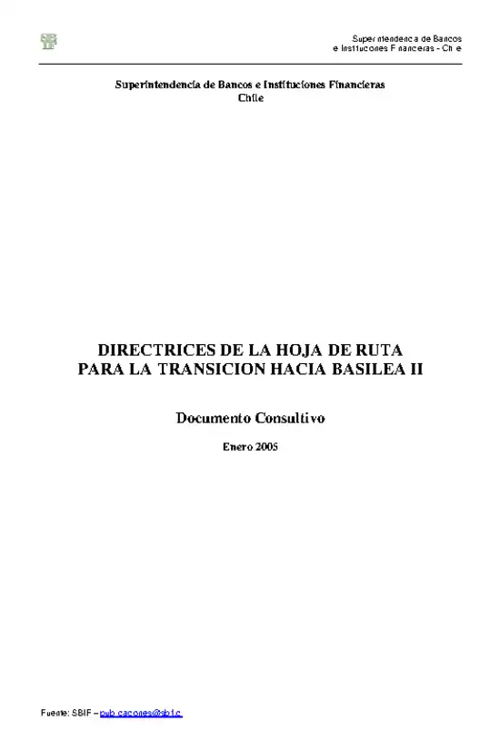 Directrices de la Hoja de Ruta para la Transición hacia Basilea II