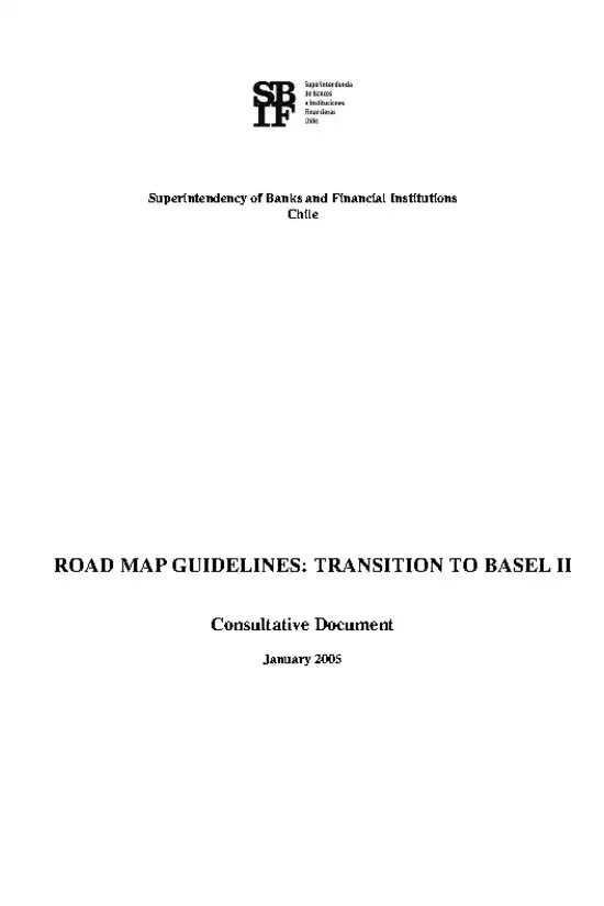 Road Map Guidelines: Transition to Basel II - Consultative Document