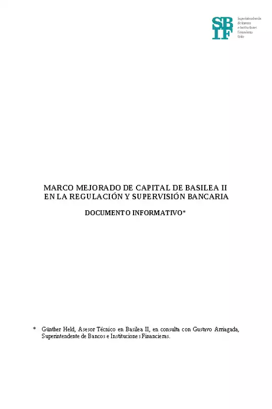 Marco Mejorado de Capital de Basilea II en la regulación y supervisión bancaria