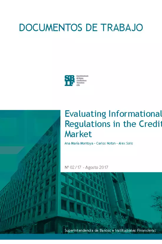 Documento de Trabajo: Evaluating Informational Regulations in the Credit Market
