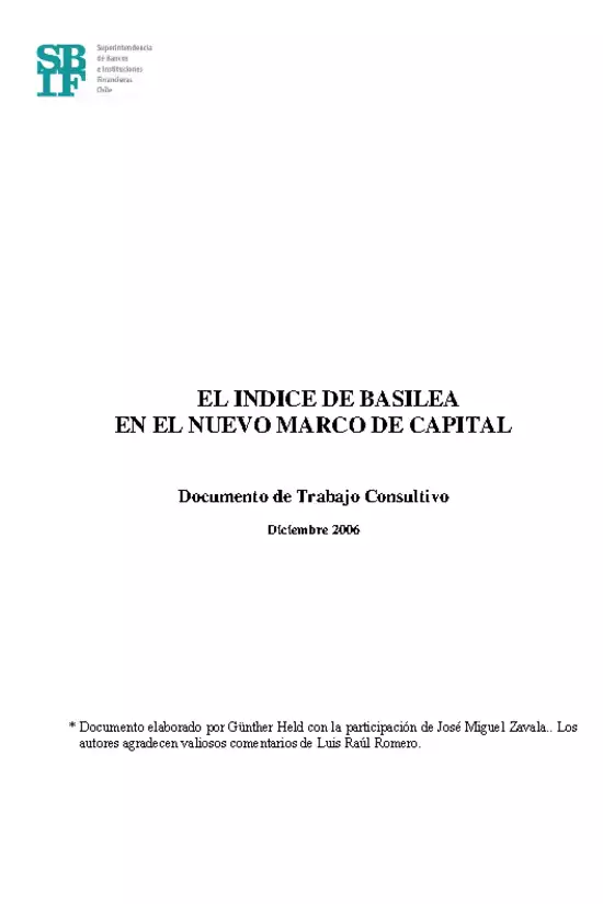 El Índice de Basilea en el Nuevo Marco de Capital