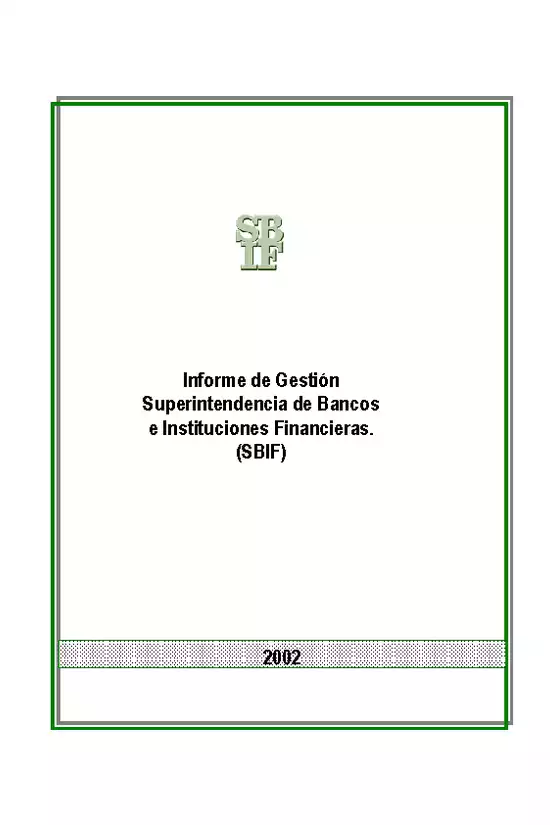 Informe anual 2002 SBIF