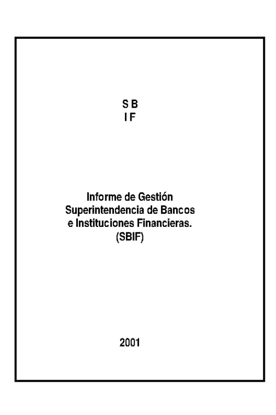 Informe anual 2001 SBIF