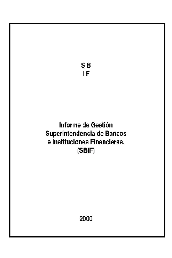 Informe anual 2000 SBIF