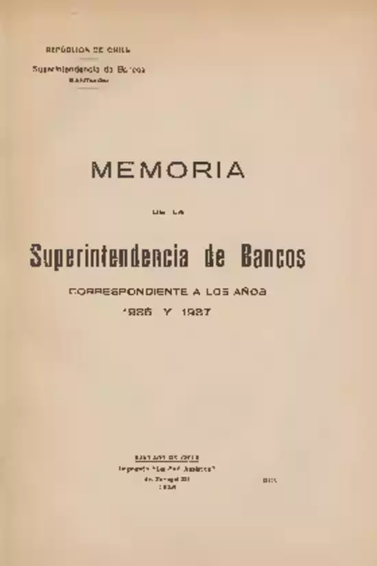 Informe de los años 1936 y 1937 SBIF
