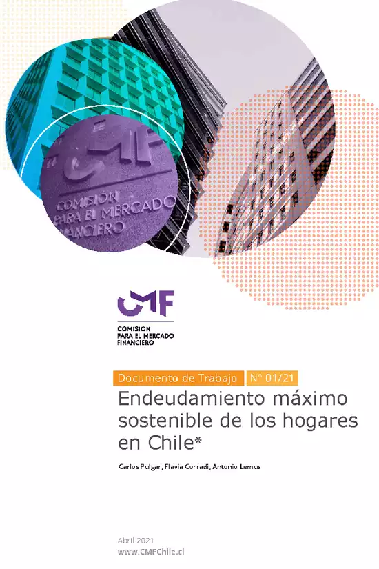 Documento de Trabajo Nº 01/21: Endeudamiento máximo sostenible de los hogares en Chile