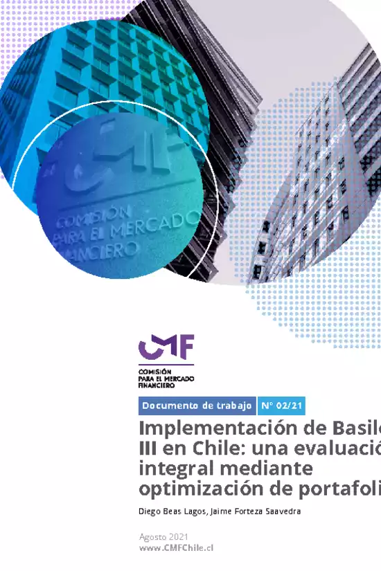 Documento de Trabajo Nº 02/21: Implementación de Basilea III en Chile: una evaluación integral mediante optimización de portafolio