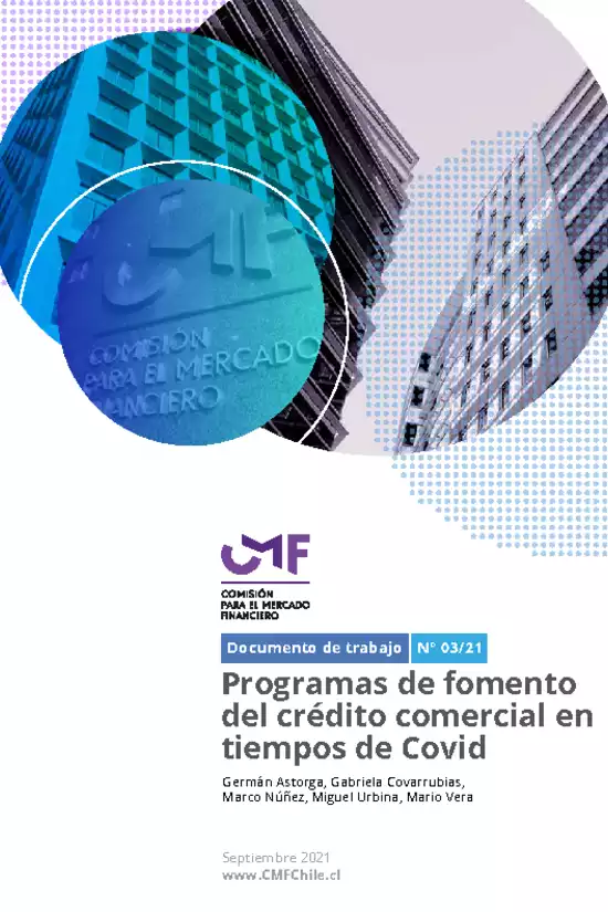 Documento de Trabajo Nº 03/21: Programas de fomento del crédito comercial en tiempos de Covid
